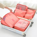 Miniatyrbillede 1 af 8: 6 stykker Pink Rejse Opbevaring Taske Stor Kapacitet Vandtæt Bagage
