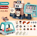 Miniatyrbillede 1 af 9: Simulering Mad Brød Kaffe Kage Læd som om Lege Shopping Kontant Tilmeld Legetøj
