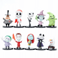 Miniatyrbilde 1 av 7: Mareritt Før jul Jack Skellington Pvc Action Figur Samling Modell Boble Hode Dukker Leketøy