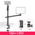Miniatyrbild 1 av 7: Stativ Klämma 90cm Skrivbord Light Stand Live Bom Arm med 1/4" Ball Head