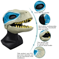Miniatyrbillede 6 af 9: 3D Dinosaur Maske Lifelike Raptor Dino Moving Jaw Dinosaur Maske