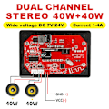 Miniatyrbild 2 av 7: Bluetooth 5.0 MP3 Dekoder kort 2*40W 80W Förstärkare Ljud spelare