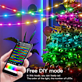 Miniatyrbilde 3 av 6: LED julelys fe streng lys smart bluetooth adresserbar gardin lys