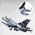 Miniatyrbild 3 av 5: Multifunktionell Fighter Pilot MOC Modell Byggnad Klossar Klossar Leksaker