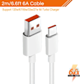 Miniatyrbillede 7 af 7: 200cm 120W Til Xiaomi Turbo Oplader Kabel 33W Hurtig Opladning 6A