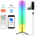 Miniatyrbillede 11 af 11: Stue Værelse Dæmpbar Hjørne Gulv Lampe 150cm Stativ Tuya Smart RGB LED Humør Lys