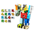 Miniatyrbillede 2 af 8: Pædagogisk Samle Robots Transformation Bygning Klodser Action Figur
