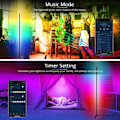 Miniatyrbillede 10 af 11: Stue Værelse Dæmpbar Hjørne Gulv Lampe 150cm Stativ Tuya Smart RGB LED Humør Lys