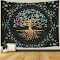 Miniatyrbillede 7 af 11: Mystisk Tree of Life Svamp Skov Tapestry Væg Hængende Eventyr Fortælling