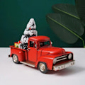 Miniatyrbillede 3 af 10: Retro nostalgisk stil jern jule lastbil model industriel stil bar café restaurant bløde rekvisitter