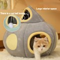Miniatyrbillede 3 af 6: Kreativ kat seng tunnel foldbar luftskib formet kæledyr interaktivt lege legetøj
