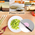 Miniatyrbillede 4 af 5: Vaskbar pizza kniv husholdning køkken gadget kreativ rund rulle kniv rustfrit stål