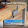 Miniatyrbillede 5 af 6: Data Transmission Hub Aluminium 4 Porte USB 3.0 Clip HUB