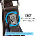 Miniatyrbild 8 av 8: Mode crossbody väska stöldsäker roterbar knapp öppen läder bröstväskor herrar axelväskor