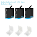 Miniatyrbillede 6 af 10: 1220mAh 3Pack Batteri 3 Slots LED Lys Batteri Oplader Opbevaring Boks Type C Kabel
