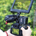 Pikkukuva 6 / 7: DSLR Kylmä Kenkä Kiinnitys Sovitin DSLR Näyttö Kiinnitys Kolme Kylmäkenkä LED Light Mikrofonille