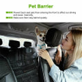 Miniatyrbilde 5 av 7: Bil Nett Arrangør Standard Mellom Sete Mesh Lagring Nett med lommer Foran Sete Hund Barriere