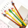 Miniatyrbillede 2 af 7: 24 stykker Skrivepapir Sød Tegnefilm Blød Gummi Sort Neutral Pen Kontor Kulstof Vand Pen