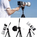 Miniatyrbild 6 av 7: 1,6 M Video Resa Stativ 360° Panorama Fluid Drag Pan Stativ Max Load 6KG Arca Swiss Plate