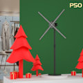 Pikkukuva 3 / 7: 50cm Wifi holografinen tuuletin 3D mainos kone 576 LED kyltti neon älykäs HD soitin tuki
