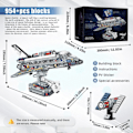 Miniatyrbillede 7 af 7: Space Legetøj MOC Space Shuttle Model Model Model Klodser