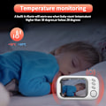 Miniatyrbilde 4 av 6: 3,5 tommers trådløs video baby monitor natt syn temperatur overvåking 2 veis lyd snakk baby barnepike sikkerhet kamera