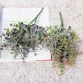 Miniatyrbild 2 av 8: Konstgjord Plast Växter Löv Grön Eukalyptus Gren för jul dekoration