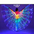 Miniatyrbillede 2 af 6: Regnbue Farve Ak Vinkel Led Vinger Voksen Led Kostume Cirkus Led Lys
