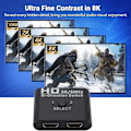 Miniatyrbild 6 av 7: 8K 60Hz HDMI-kompatibel Switch Splitter Bi-Direction 1x2/2x1 HDMI-kompatibel Switcher 2 in1 Out för PS4 TV Box Switcher Adapter