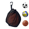 Miniatyrbilde 1 av 6: Single Ball Bag Mesh Bag For Transport Single Volleyball Basketball Football Volleyball Bag Mesh Handbag Ball Bag