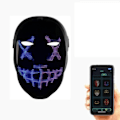 Miniatyrbillede 1 af 7: Bluetooth-kompatibel  App Kontrol LED Maske Navidad Carnival Festival Lys