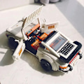 Miniatyrbilde 2 av 8: Ny Teknisk Retro Bil Modell 1458STK Bygge Klosser Sett 2i1 Race Klassisk Modell