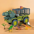 Miniatyrbilde 2 av 9: Gutter Bil Leker Dinosaur Lastbil Transport Carrier Kjøretøy Dino Dyr Modell Tyrannosaurus Rex Lastbil