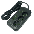 Miniatyrbilde 6 av 6: Elektrisk Socket Med 3 USB Lading For Telefoner 1,8M Forlenger ledning Socket