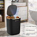Miniatyrbillede 2 af 7: Badeværelse Smart Sensor Affaldsspand 12L Luksus Affald Spand automatisk Affaldsspand