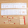 Miniatyrbild 4 av 5: Montessori matcher pussel spel trä leksaker gör-det-själv matte geometri bräda spel
