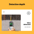 Miniatyrbilde 6 av 8: SH402 Vegg Stud Finder Sensor Vegg skanner 5 in 1 LCD Elektronisk Detektor Edge Center Wood Current Metal AC Live Wires Detection