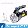 Miniatyrbillede 8 af 9: High Power LED Lommelygter Cob Side Light  Letvægts Udendørs Belysning ABS Materiale Lommelygter