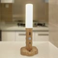 Miniatyrbillede 6 af 8: Træ LED Nat Lys Trådløs Type-c USB LED Væg Lampe Køkken Skab Lys Skab Lys