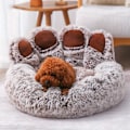 Miniatyrbild 6 av 6: Paw Shape Bekväm Mysig Husdjur Sovande Sängar