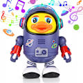 Miniatyrbilde 2 av 7: Baby Duck Toy Musical Interactive Toy Elektrisk med lys og lyder Dansing Robot Space Elements