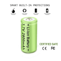 Miniatyrbilde 3 av 7: 16P 2800mAh Oppladbart 3,7V Li-ion 16340 Batterier CR123A Batteri for LED Lommelykt