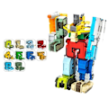 Miniatyrbillede 7 af 8: Pædagogisk Samle Robots Transformation Bygning Klodser Action Figur