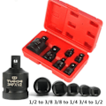 Miniatyrbillede 2 af 7: Stikkontakt Konverter Adapter Reducer Set Slag Socket Adapter til Bil Cykel Garage Reparation Værktøj