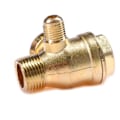 Miniatyrbilde 4 av 5: 1 STK gjenge 90 grader 3 port messing sentral pneumatisk ventiler luft kompressor