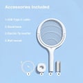 Miniatyrbilde 5 av 8: Rask lading racket Kill Fly Bug Sikkerhet ABS Justerbar Elektrisk Mygg Swatter