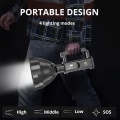 Miniatyrbillede 2 af 7: Genopladelige Høj Power LED Lommelygter Ultra Lang Belysning Distance Lampe Søgelygte