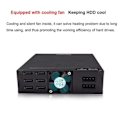 Miniatyrbillede 7 af 8: 6-Bay 2,5 tommer SATA SSD HDD Hot Swap Mobil Rack/Enclosure Hard Disk Enclosure Rack Data Storage
