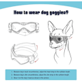 Miniatyrbillede 5 af 6: Hunde Goggles Små Race Easy Wear Små Hund Solbriller,Ajusterbare UV Beskyttelse Hvalpe Solbriller