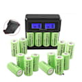 Miniatyrbilde 1 av 7: 16P 2800mAh Oppladbart 3,7V Li-ion 16340 Batterier CR123A Batteri for LED Lommelykt